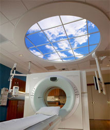 CTCA Southwestern Regional Medical Center features a series of Luminous SkyCeilings across their entire array of treatment suites